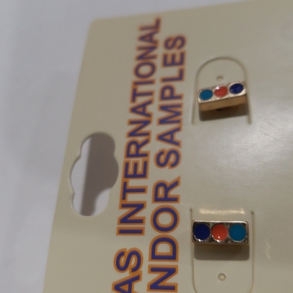 Elegant Set of 3 Gold tone Stud, Hoop & Drop Earrings - Women's Fashion Jewelry - Picture 6 of 9